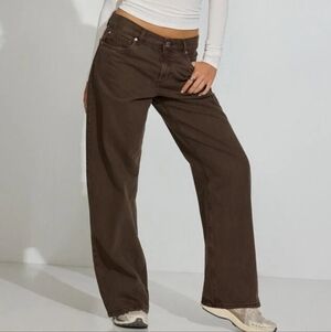 Pacsun Brown Taupe Low Rise Straight Leg Jeans